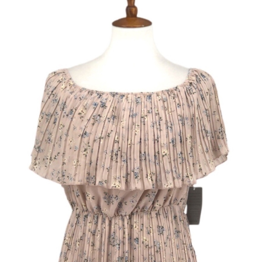 MELLODAY Pleated Floral Dress